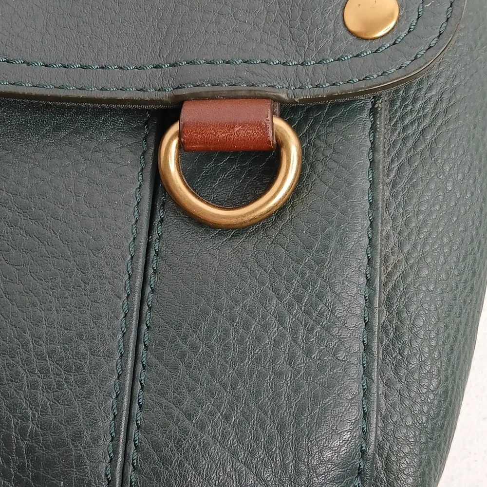 Fossil - Morgan Traveler - Forest Green Pebble Leather Crossbody Bag